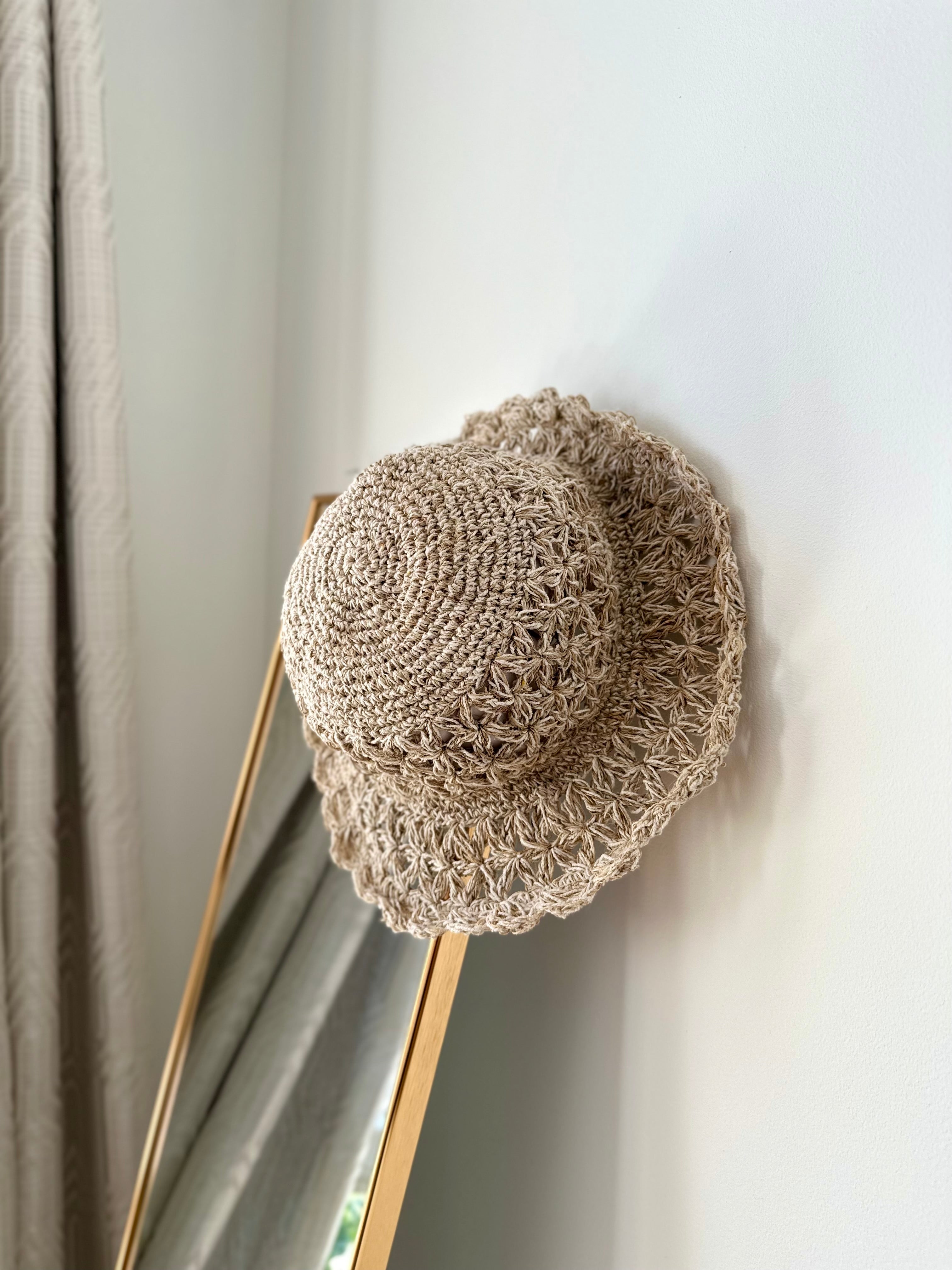 Handmade Sun Hat – Fair Trade Organic Hemp & Cotton, Adjustable Brim