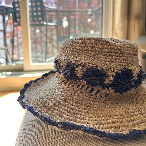 Handmade Sun Hat – Fair Trade Organic Hemp & Cotton, Adjustable Brim